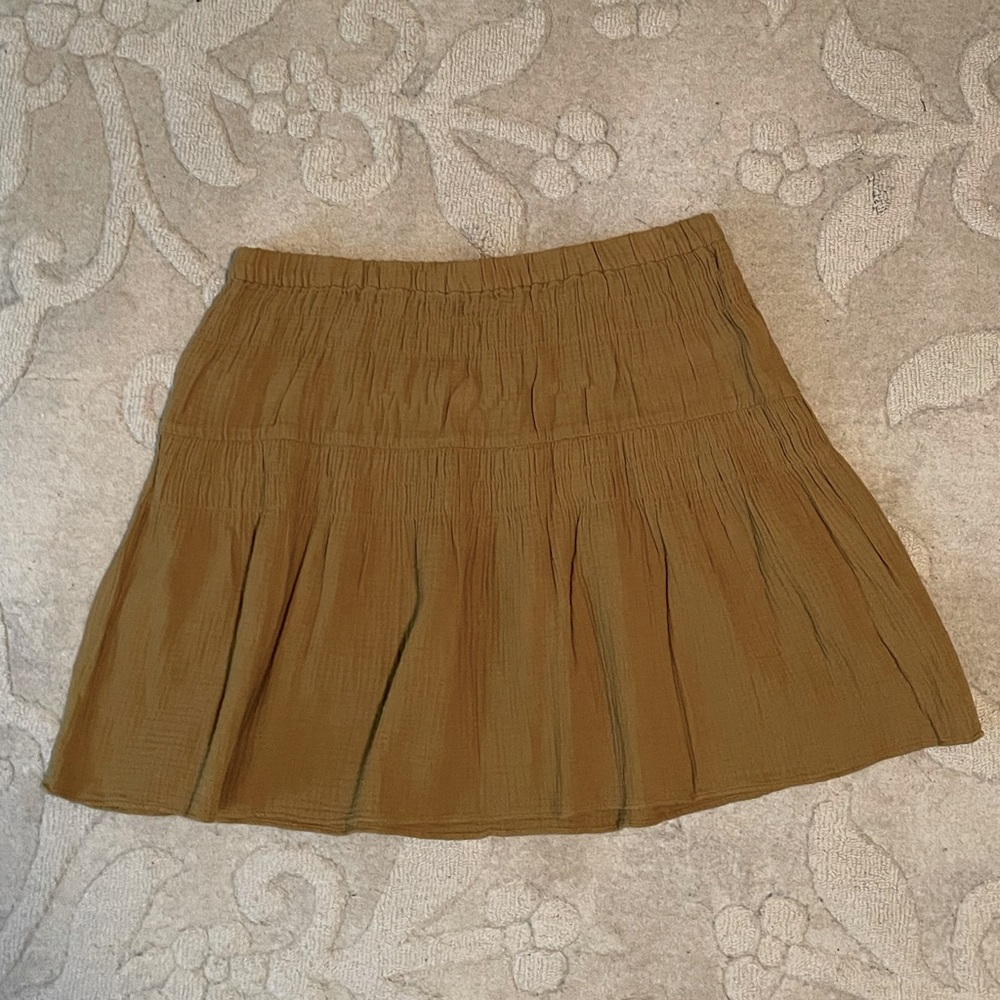 Madewell Brown Tiered Mini Skirt